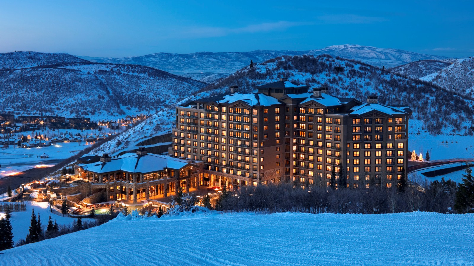 The St. Regis Aspen Resort heritage main lodge at the base of Aspen Mountain in Colorado's Rocky Mountains — the only St. Regis property in a mountain resort destination